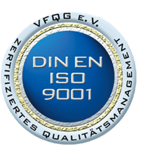DIN EN ISO 9001 Zertifiziertes Qualitätsmanagement vom VFQG e.V.